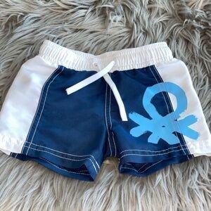 EUC United Colors of Benetton Undercolors Swim Trunks Baby Kids 9-12 Months
